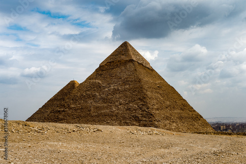 It s Ruins of the Great Pyramids at the Giza Necropolis  Giza Plateau  Egypt. UNESCO World Heritage