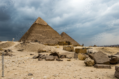 It s Great Pyramids at the Giza Necropolis  Giza Plateau  Egypt. UNESCO World Heritage