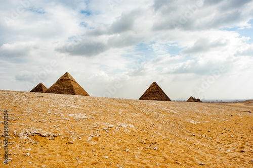 It s Great Pyramids at the Giza Necropolis  Giza Plateau  Egypt. UNESCO World Heritage