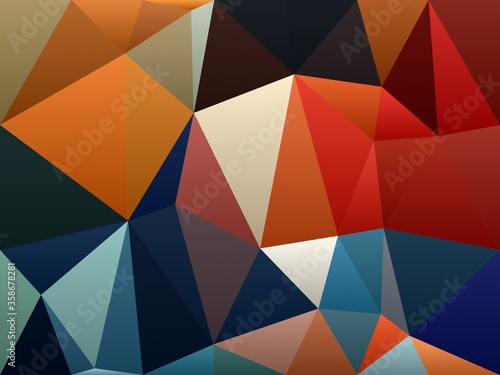 orange blue geometric shapes abstract background