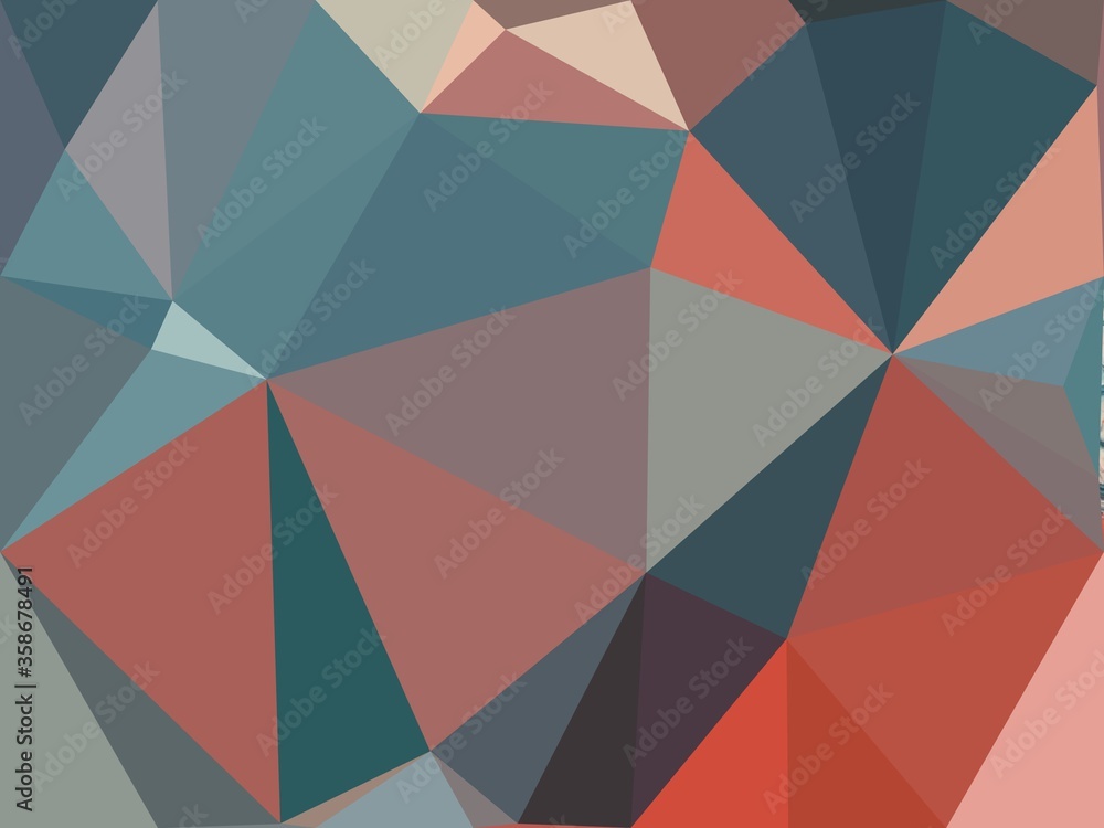 Fototapeta premium blue orange red geometric shapes abstract background