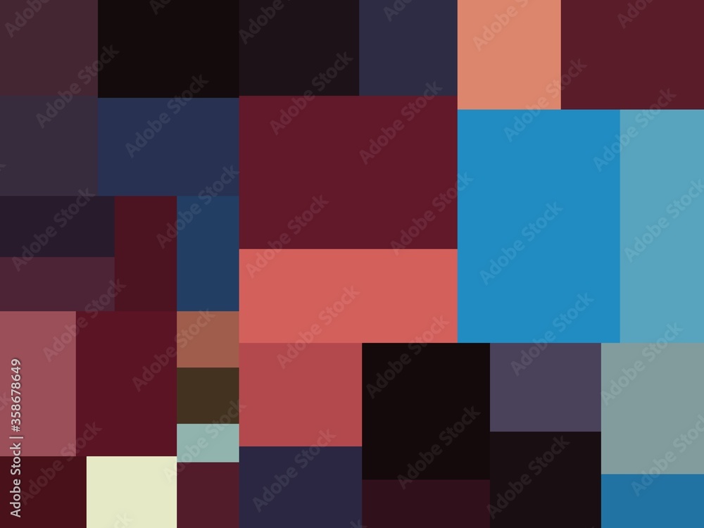blue red magenta geometric shapes abstract background