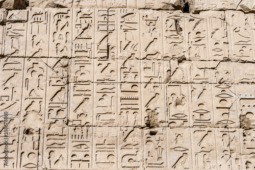 It's Рieroglyphs of the Karnak temple, Luxor, Egypt (Ancient Thebes with its Necropolis).