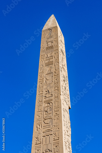 It's Obelisk of the Karnak temple, Luxor, Egypt (Ancient Thebes with its Necropolis).