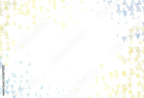 Light Blue  Yellow vector background with polygonal style with circles.