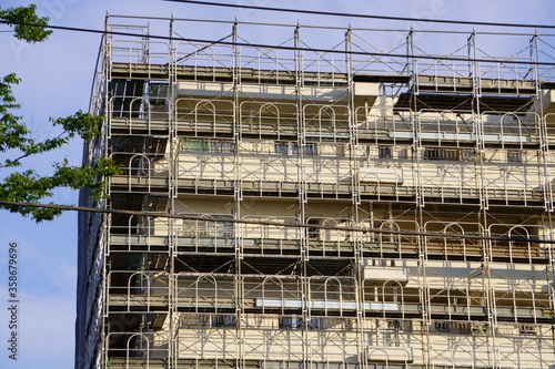 2020年6月16日八王子市で撮影：マンション大規模修繕工事現場を撮る13
