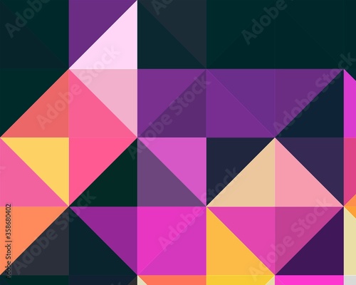 magenta purple pink orange geometric shapes abstract background