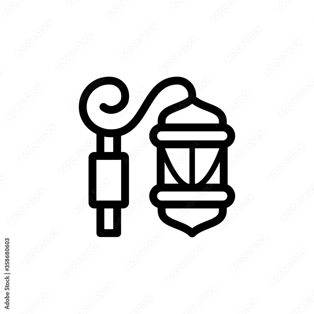 garden lamp icon line art design garden lamp icon line art design