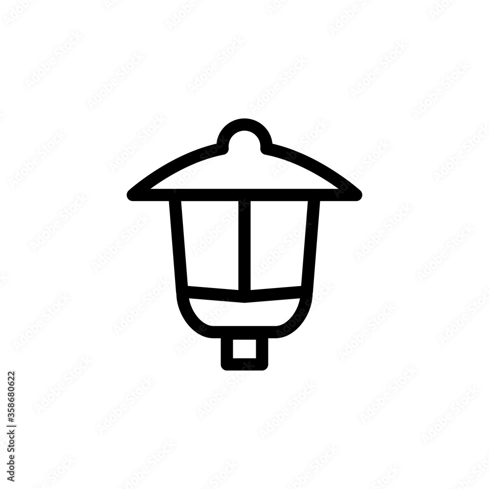 garden lamp icon line art design garden lamp icon line art design