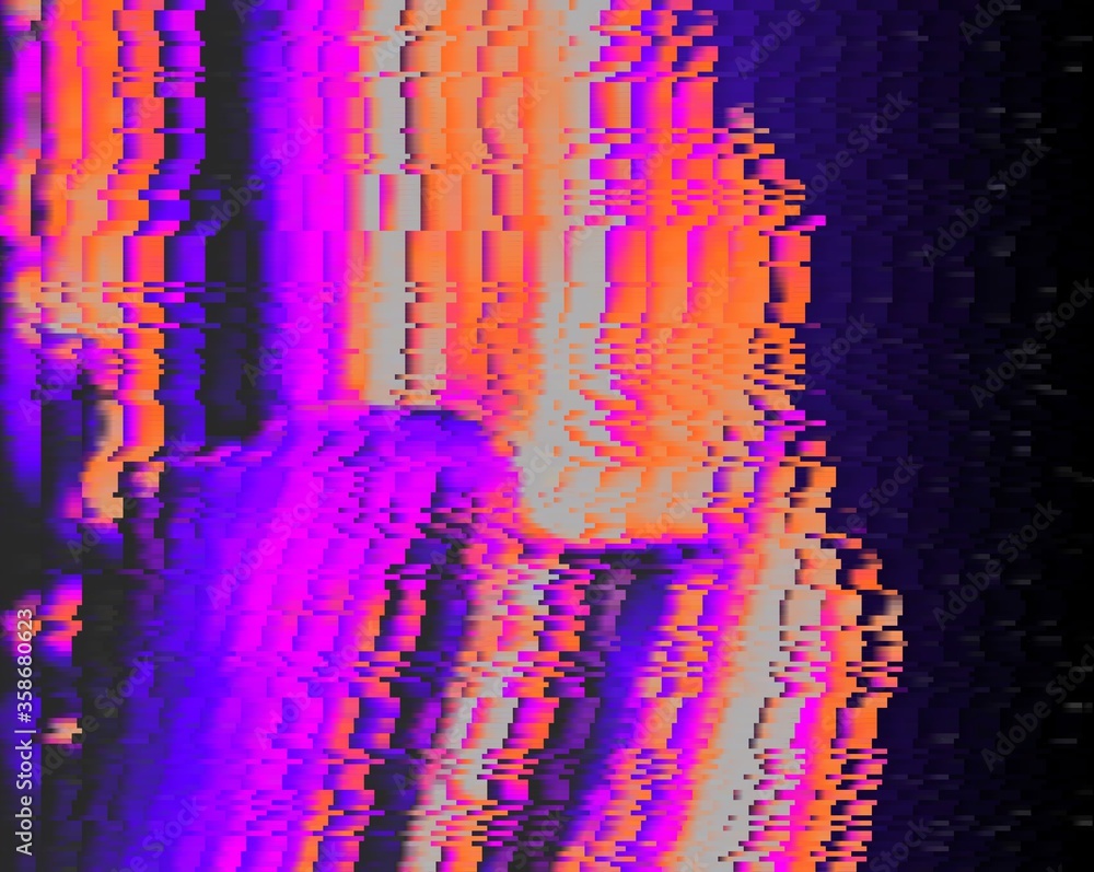 Obraz premium magenta purple pink orange geometric shapes abstract background