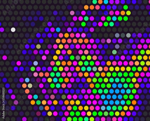 neon green magenta purple cyan geometric shapes abstract background