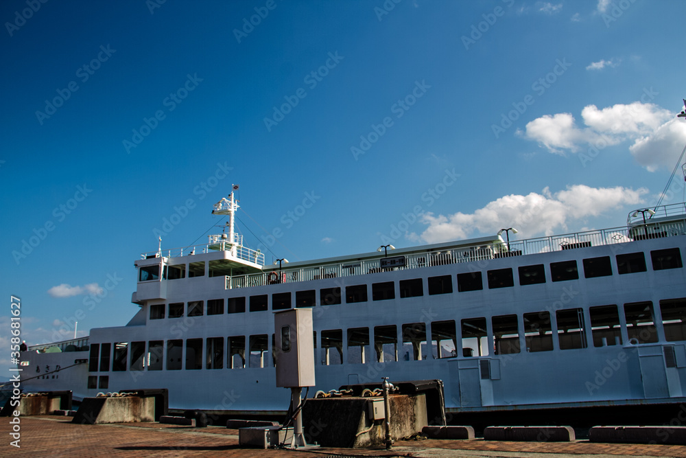 A ferry docked at the Port of Takamatsu_04 A ferry docked at the Port of Takamatsu_04