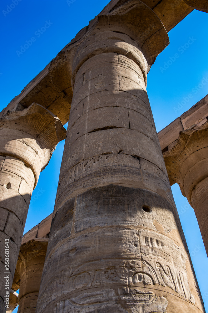 It's Luxor Temple, a large Ancient Egyptian temple, East Bank of the Nile, Egypt. UNESCO World Heritage