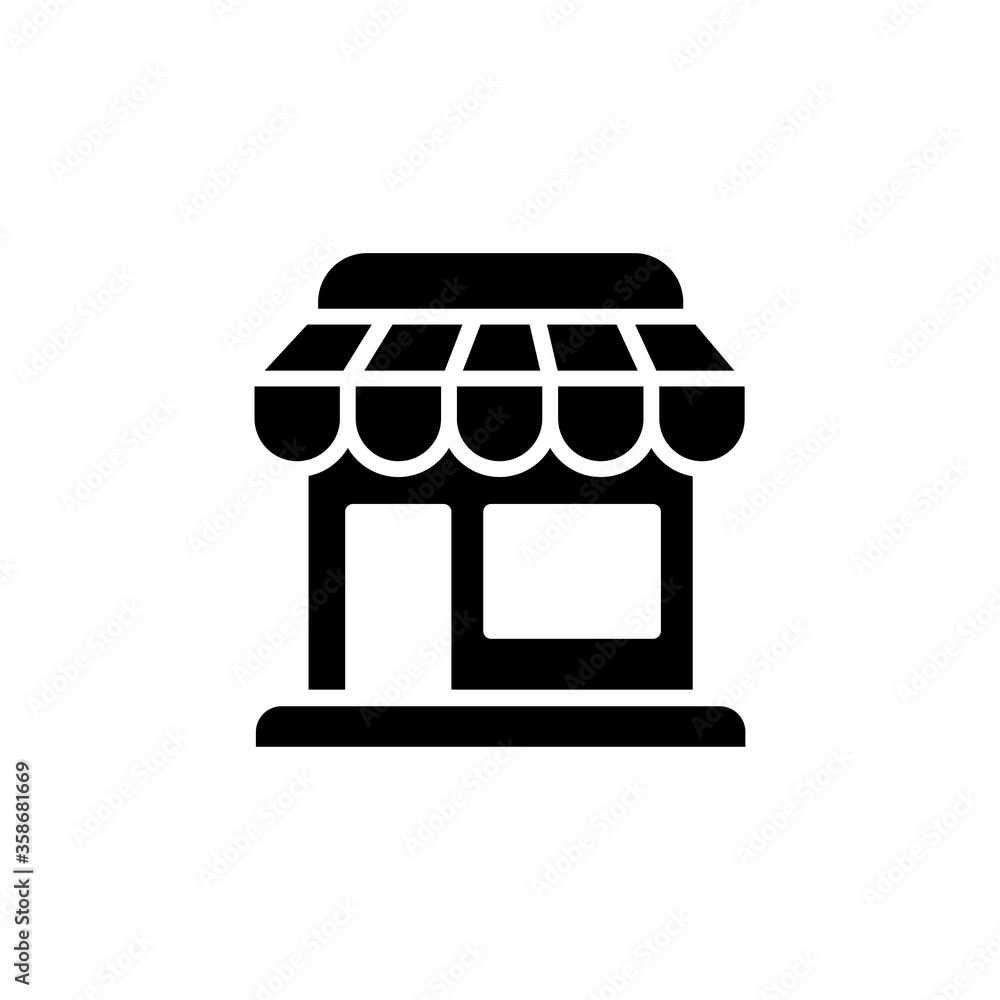 store icon glyph style design store icon glyph style design