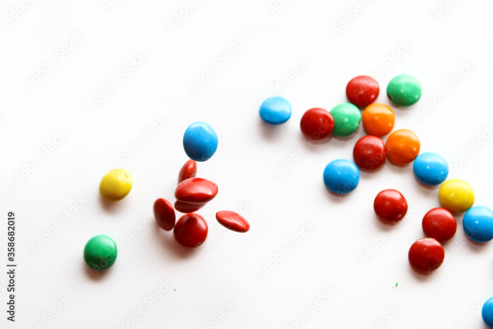 Milk chocolate candy on white background Milk chocolate candy on white background
