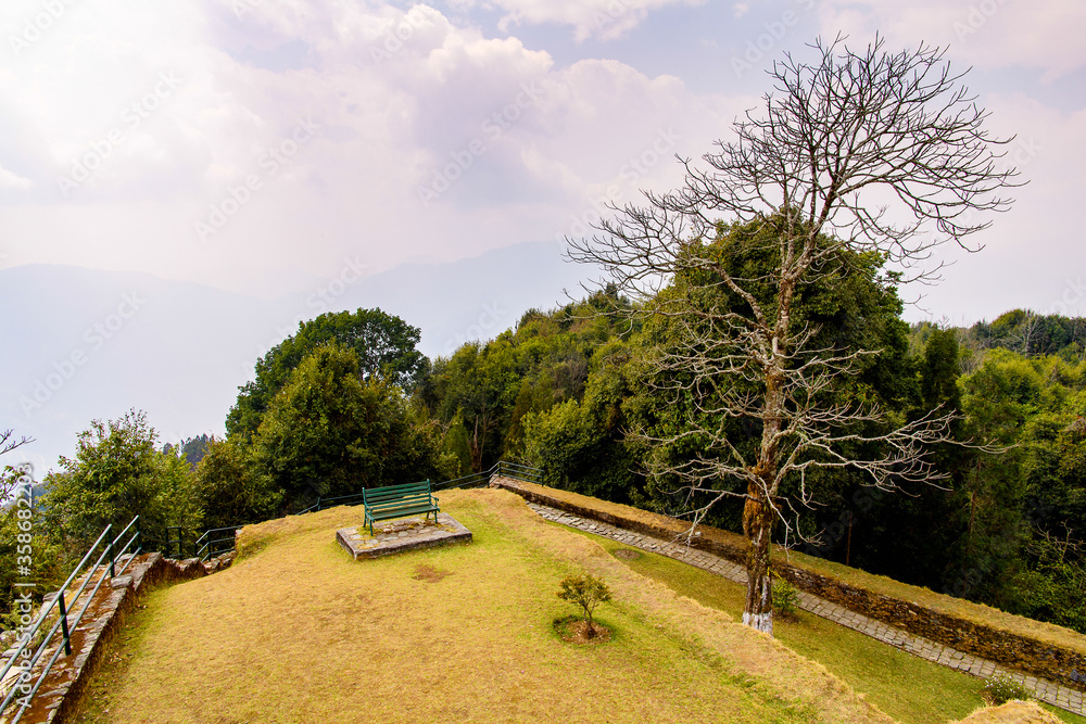 Fototapeta premium Ruins of Royal Palace of Rabdentse, the second capital of the former Kingdom of Sikkim