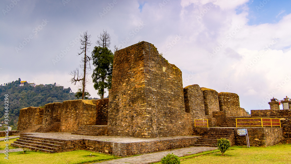 Ruins of Royal Palace of Rabdentse, the second capital of the former Kingdom of Sikkim