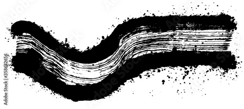 墨素材　手書きの毛筆イラスト