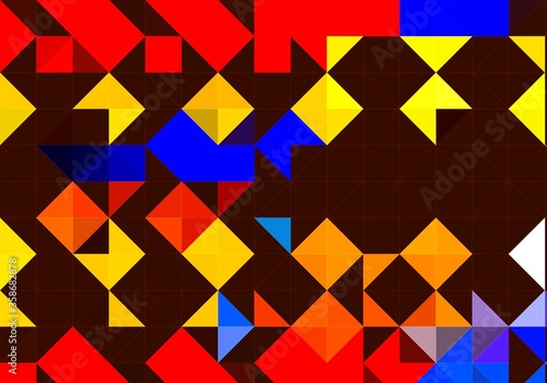 red yellow blue abstract geometric shapes background