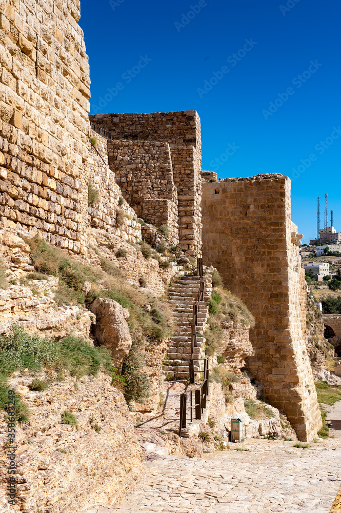 It's Lower yard in the Kerak Castle, a large crusader castle in Kerak (Al Karak) in Jordan.