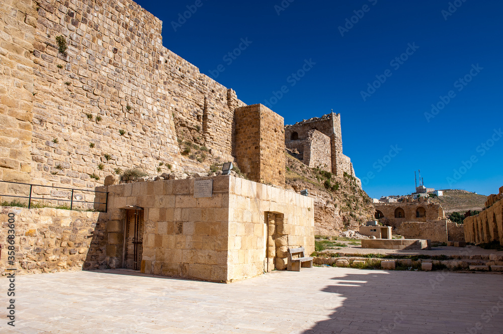 It's Lower court in the Kerak Castle, a large crusader castle in Kerak (Al Karak) in Jordan.