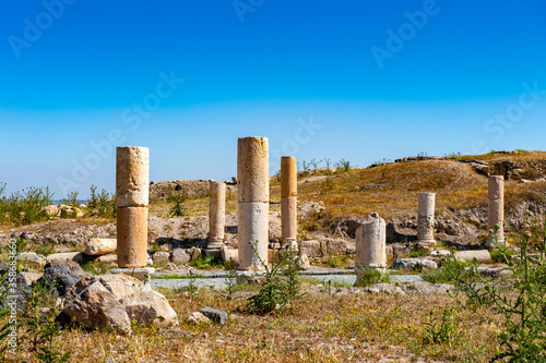 It's Ruins of the ancient city of Gadara, modern Jordan