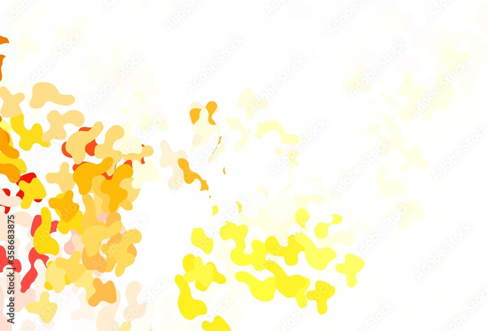 Light Yellow vector pattern with random forms.