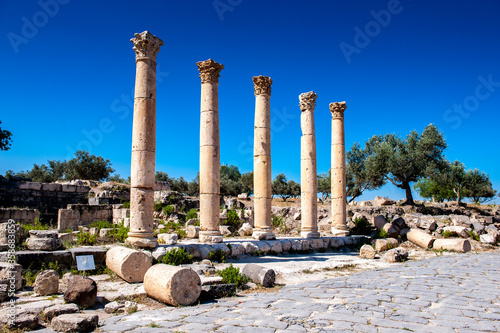 It's Colums of the ancient city of Gadara, modern Jordan