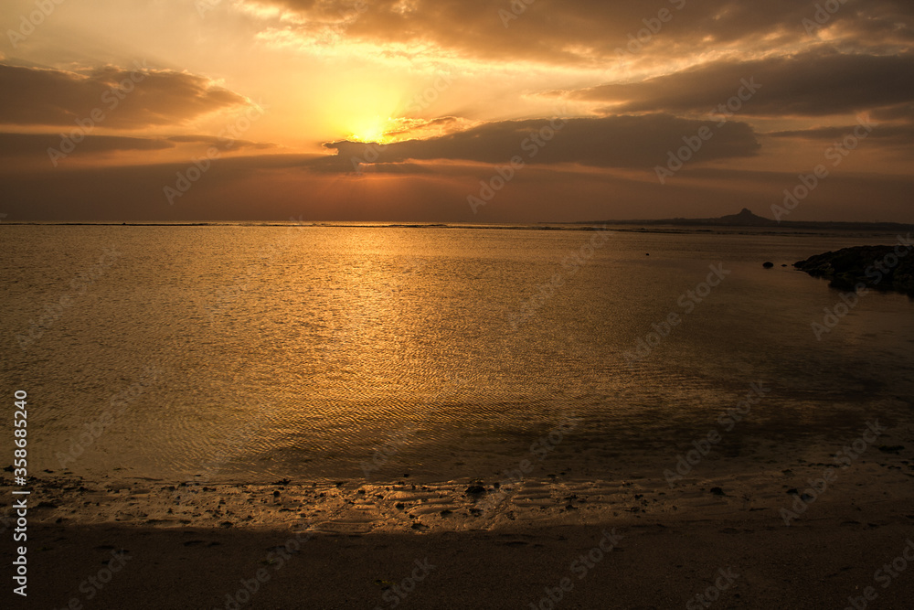Beautiful sunset landscape in the Chura Sea in Okinawa_02 Beautiful sunset landscape in the Chura Sea in Okinawa_02