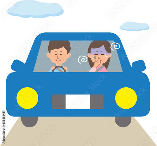 ドライブ中の車酔い