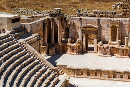 It's South Theater, Ancient Roman city of Gerasa of Antiquity , modern Jerash, Jordan