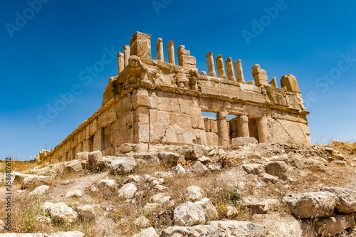 It's Qasr al Abd, a large ruin in Iraq Al Amir, Jordan. photo