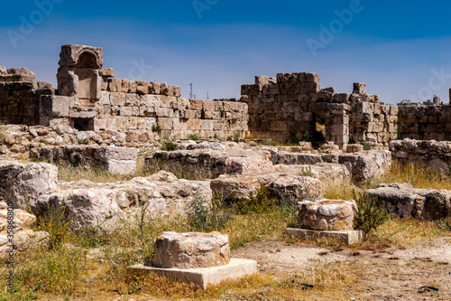 It's Ruins of the Amman Citadel complex (Jabal al-Qal'a), a national historic site at the center of downtown Amman, Jordan. © Anton Ivanov Photo