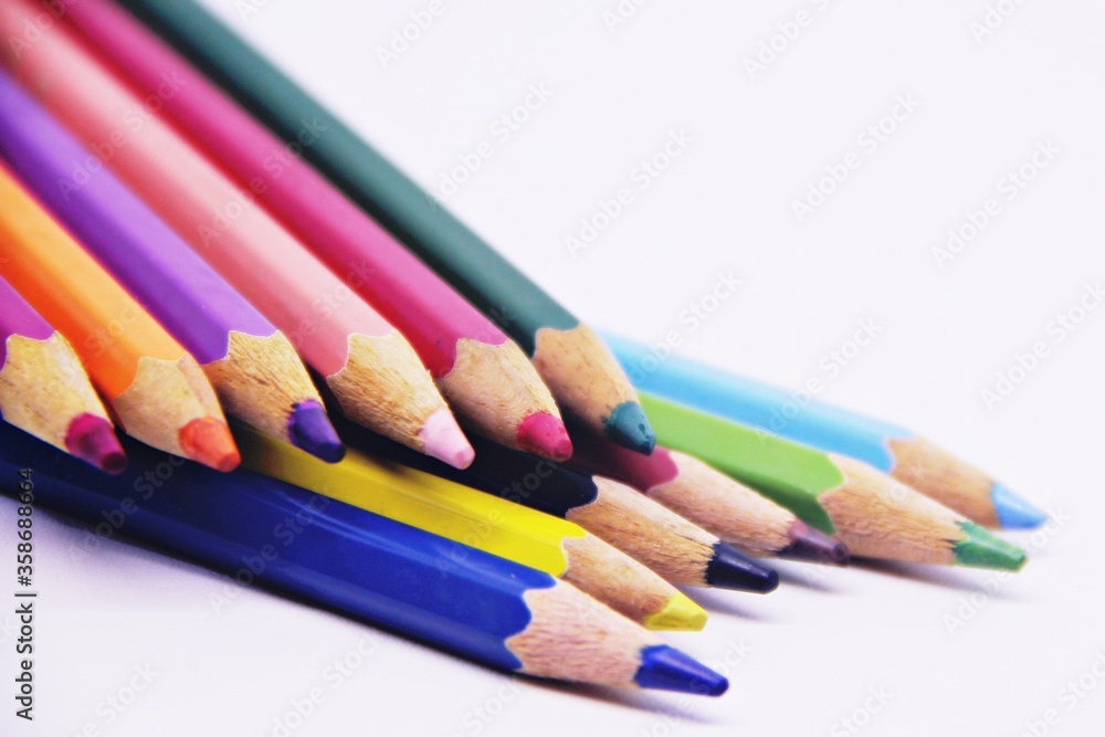 Stack of colorful pencils background. Stack of colorful pencils background.