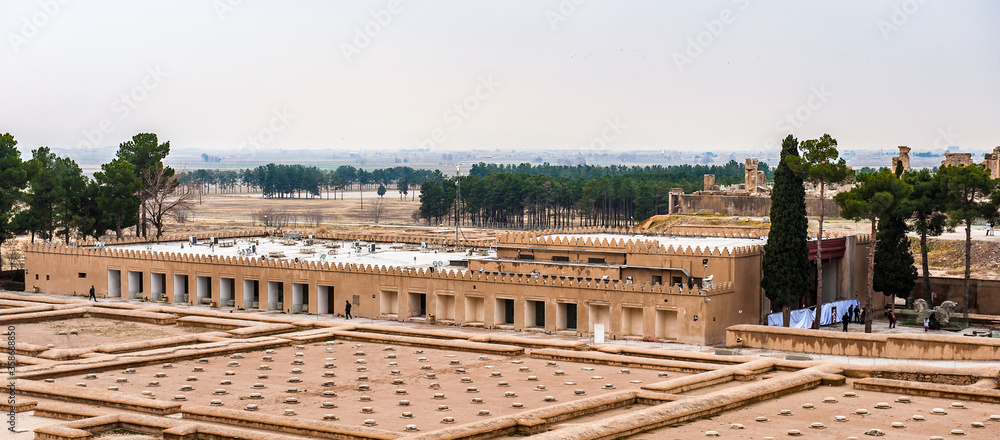 It's Panorama of the ancient city of Persepolis, Iran. UNESCO World heritage site