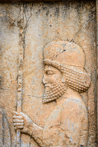 Obraz na płótnie It's Relief of nations bringing tribute, staircase to Apadana. Persepolis, the ceremonial capital of the Achaemenid Empire. UNESCO World Heritage w salonie