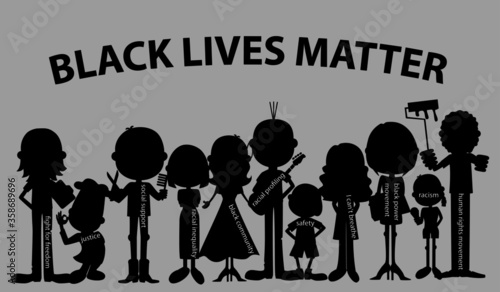 Black Lives Matter, BLM fight for justice movement poster