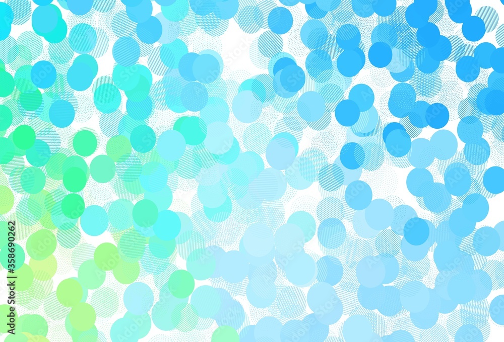 Light Blue, Green vector layout with circle shapes. Light Blue, Green vector layout with circle shapes.