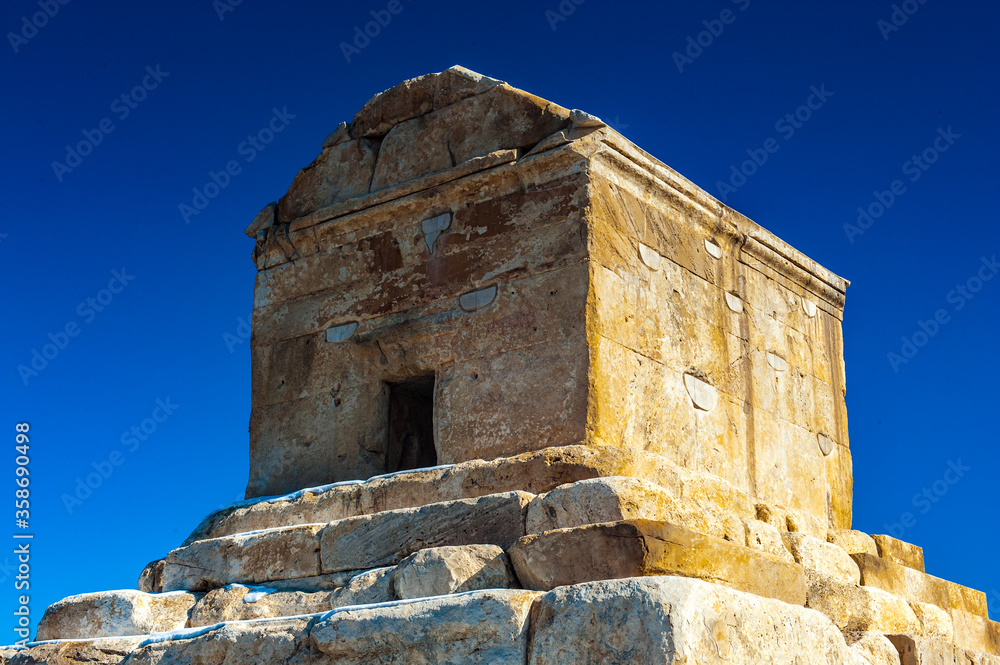 It's Tomb of Cyrus the Great, the burial place of Cyrus the Great of Persia. Pasargadae, UNESCO World Heritage Site.