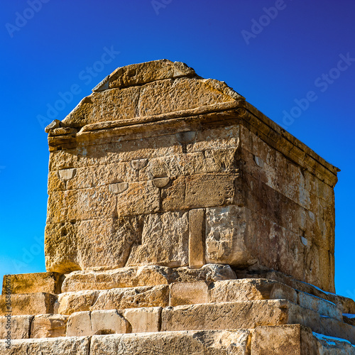 It's Tomb of Cyrus the Great, the burial place of Cyrus the Great of Persia. Pasargadae, UNESCO World Heritage Site. photo