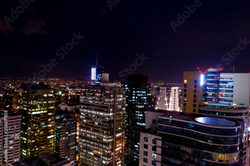 Pasig, Metro Manila - June 2017: Ortigas Skyline at Night. One of the major CBDs of Metro Manila photo