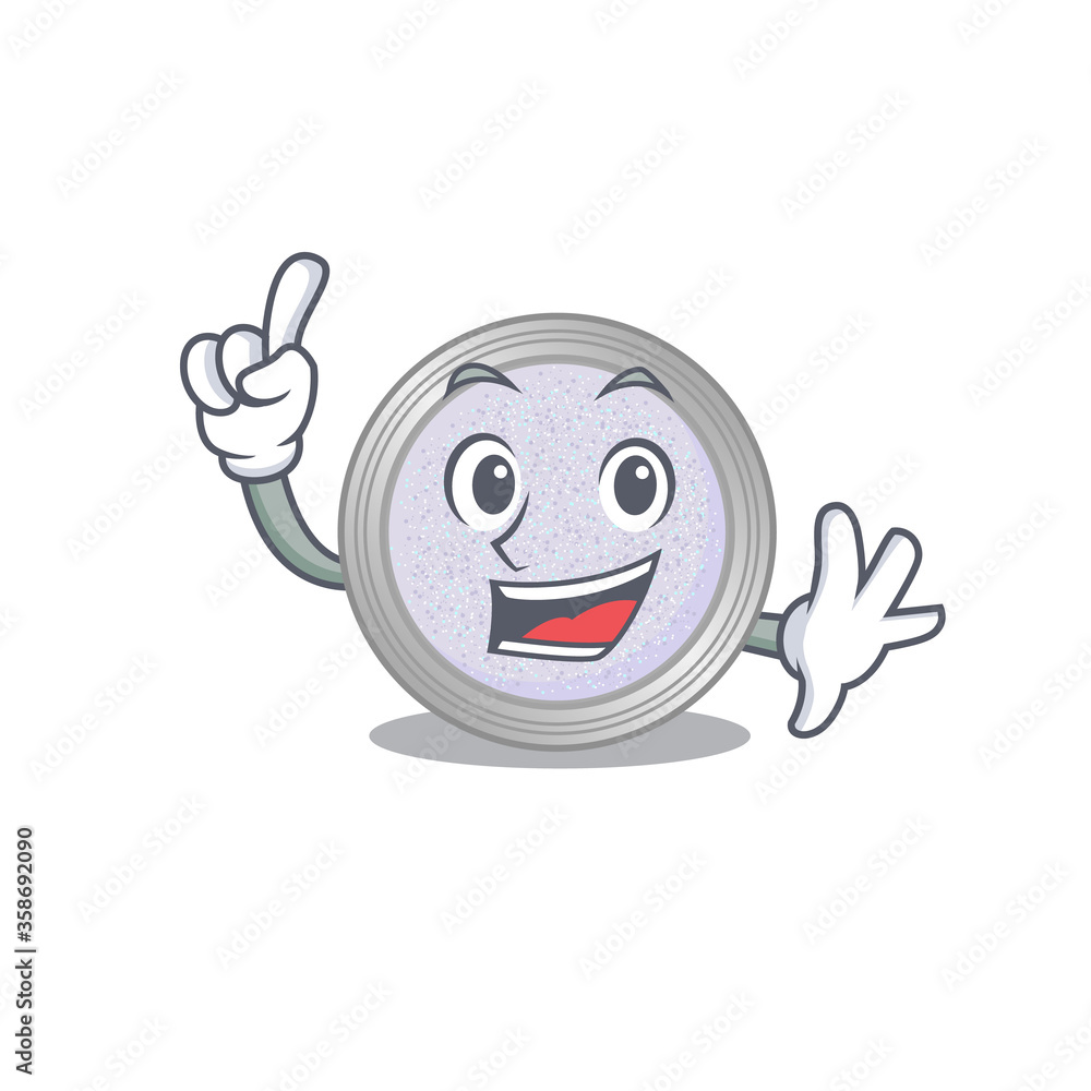 Glitter eyeshadow caricature design style with one finger gesture Glitter eyeshadow caricature design style with one finger gesture