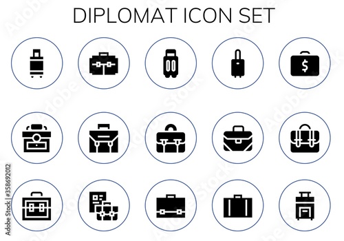 diplomat icon set