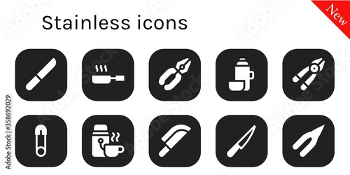 Modern Simple Set of stainless Vector filled Icons