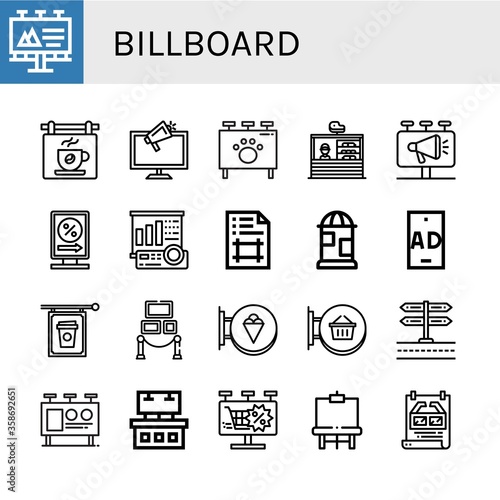 billboard icon set