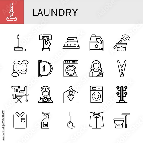 laundry icon set