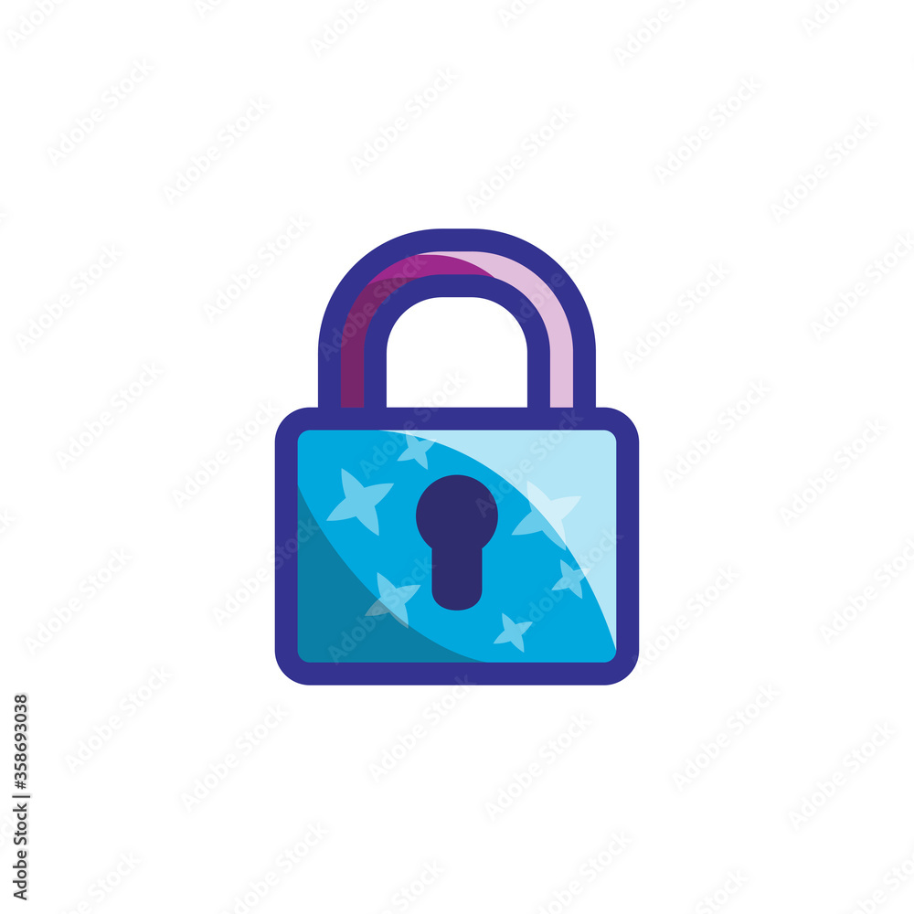 padlock icon color style design padlock icon color style design