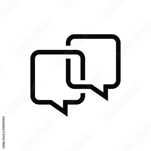 Bubble speech icon design template on white background. Vector EPS 10