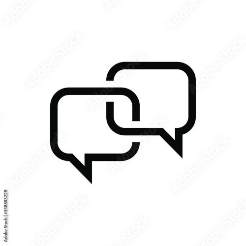 Bubble speech icon design template on white background. Vector EPS 10