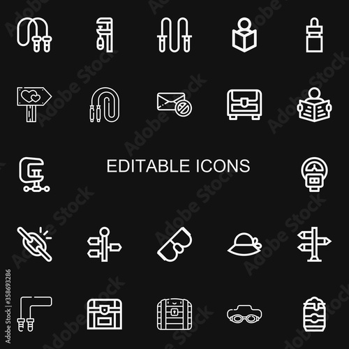 Editable 22 editable icons for web and mobile